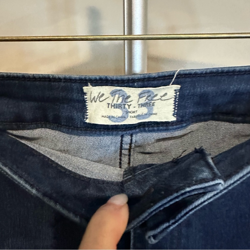 Dark Blue Flare Women's Jeans - Classic High-Waist - Picture 6 of 11